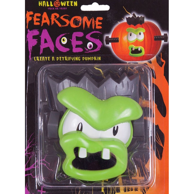 Halloween Frankenstein pumpkin face