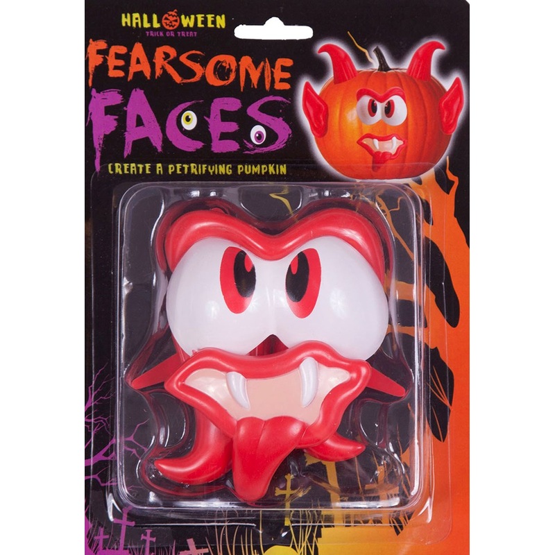 Halloween pumpkin face devil