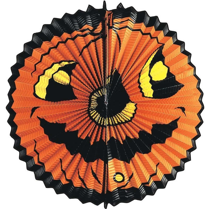 Halloween pumpkin lantern with two faces 40cm
