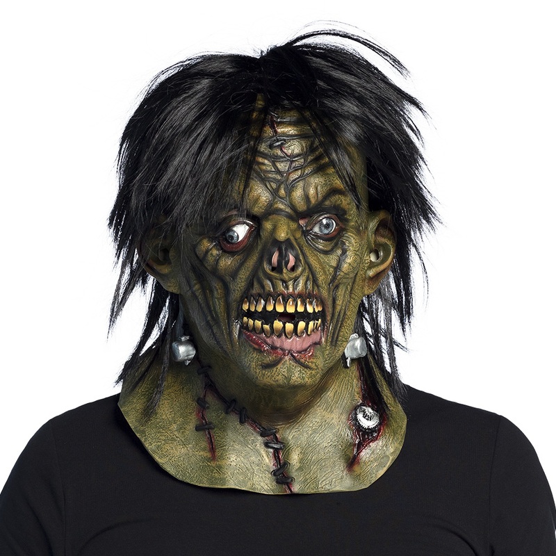 Latex Kopfmaske Franky mit Haar