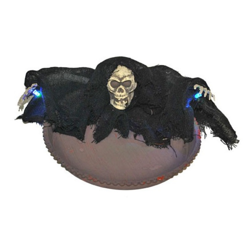 Party plate with glowing skeleton 22cm