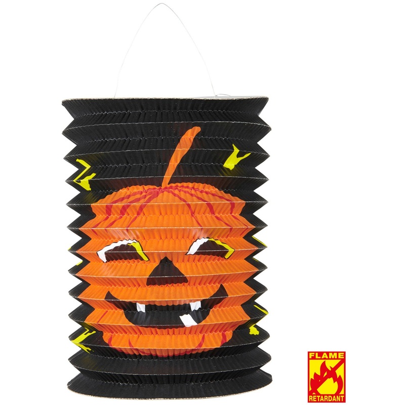 Pull lantern pumpkin 16 x 28cm