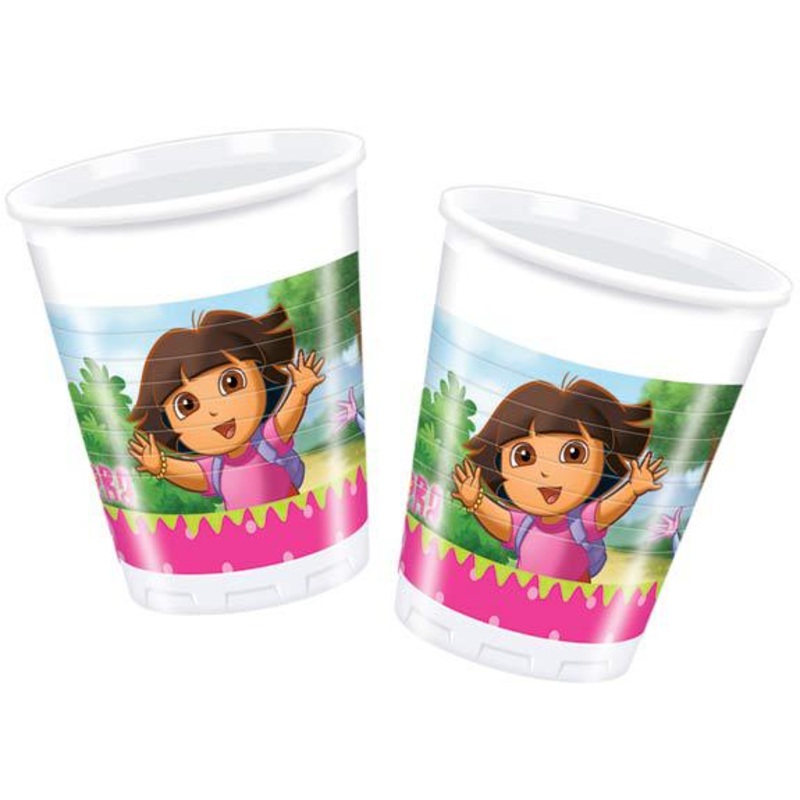 10 Doras Adventure plastic cups 200ml