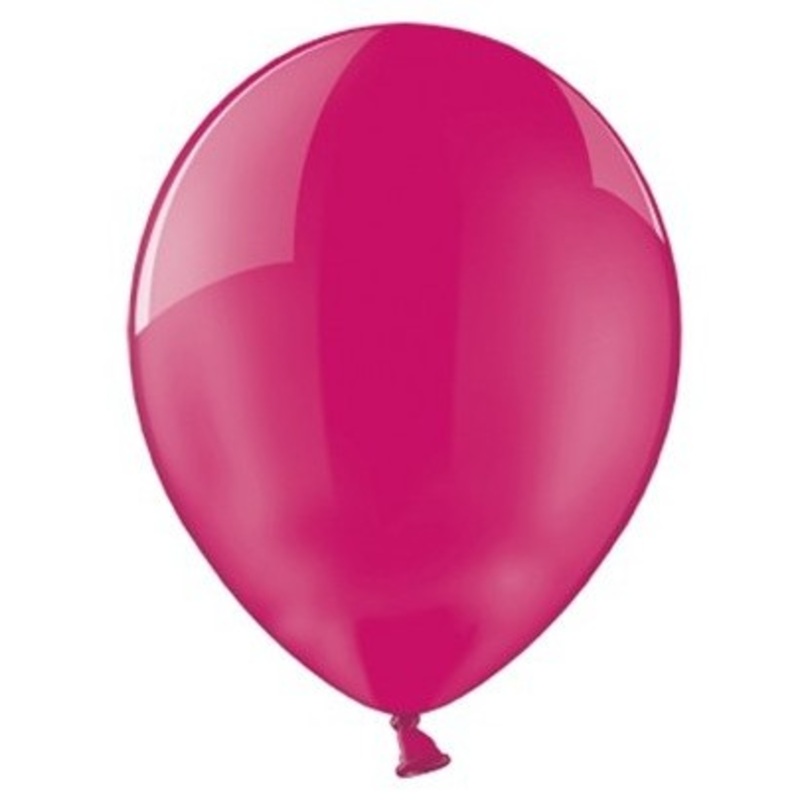100 transparent party star balloons pink 12cm