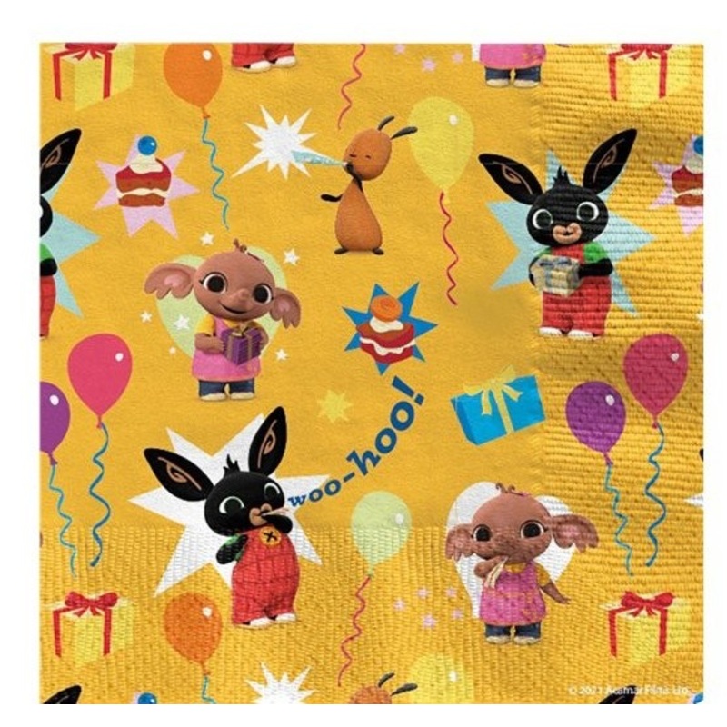 16 Bing Party napkins 33cm