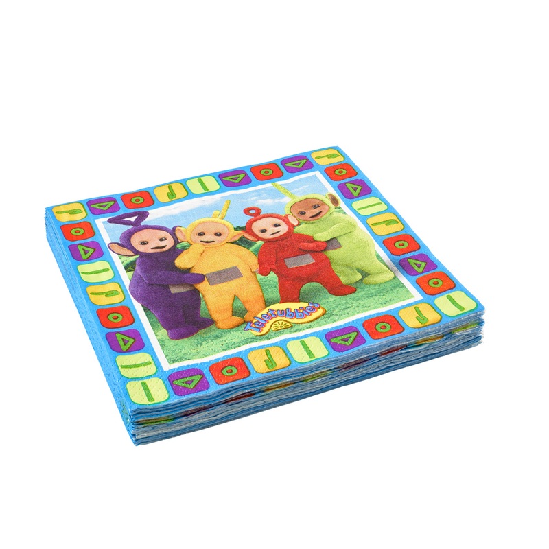 16 funny Teletubbies napkins 33x33cm