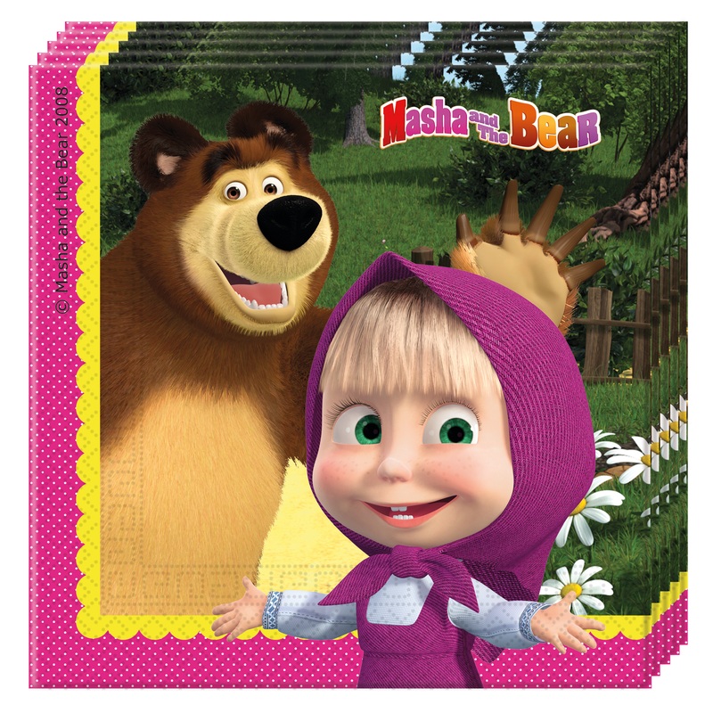 20 Mascha & The Bear Eternal Friendship Napkins 33cm