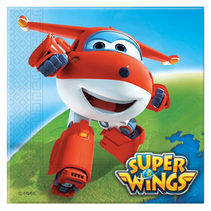 20 Super Wings Heroes Of The Air Napkins 33 x 33cm