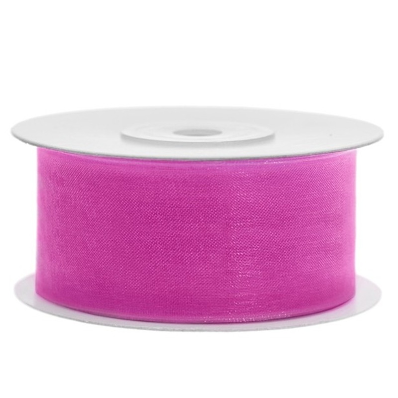 25m chiffon ribbon pink