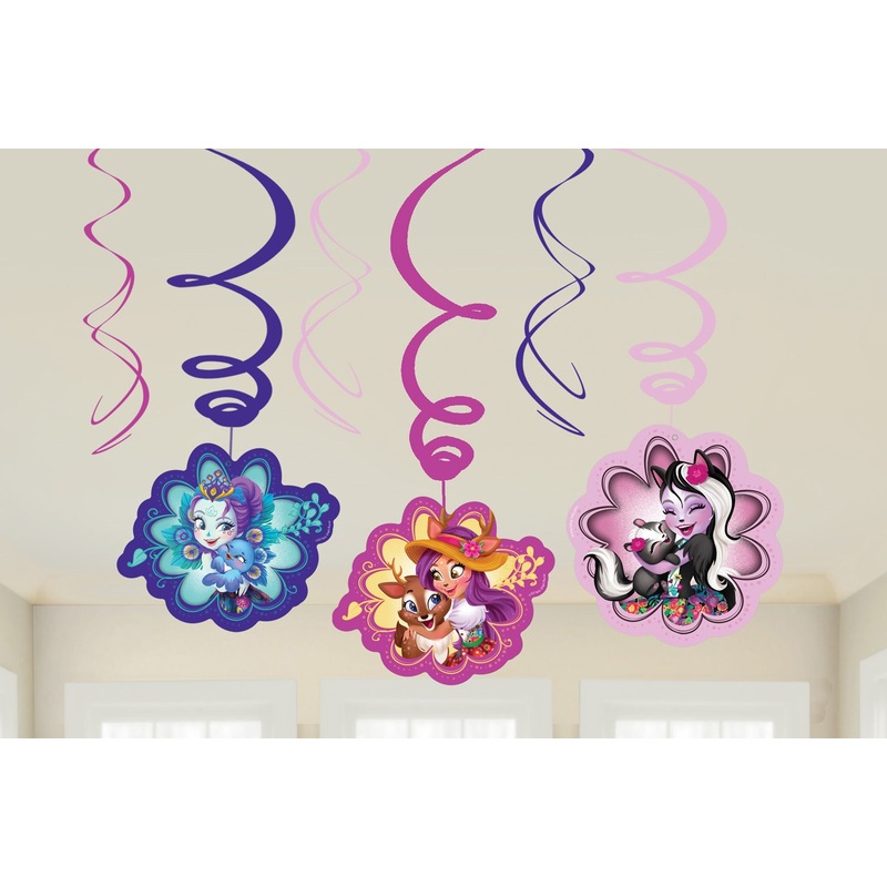 6 Enchantimals animal love spiral hanger