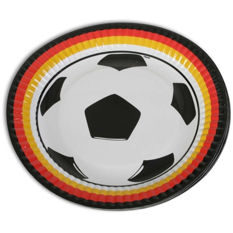 6 Germany fan paper plates