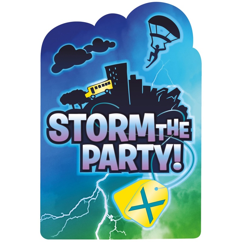 8 Battle Royal Birthday invitation cards