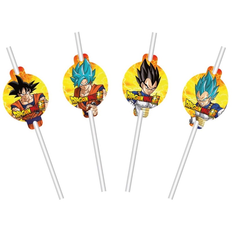 8 Dragon Ball straws 19cm