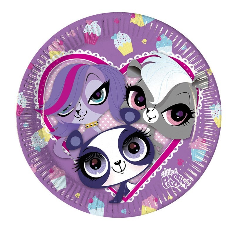 8 Littlest Pet Shop Cupcake Party Paper Plates 23cm