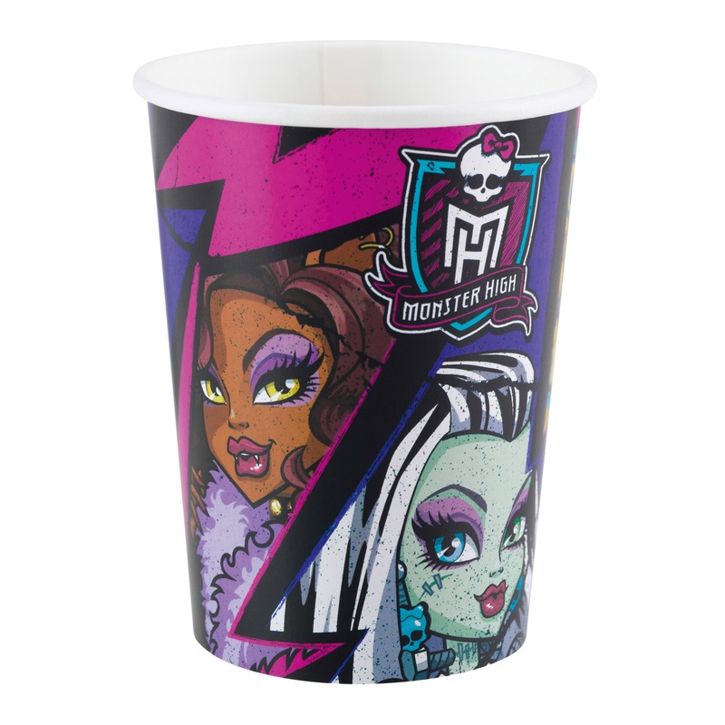 8 Monster High 2 paper cups 266ml