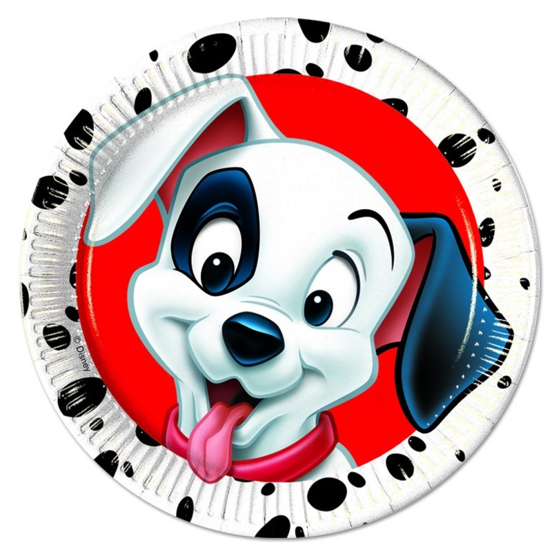 8 sweet 101 Dalmatians paper plates 23cm