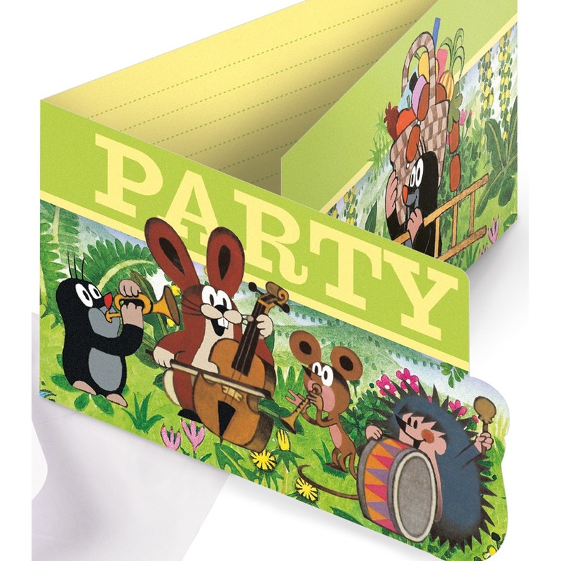 8 The Little Mole Invitation Cards PARTY