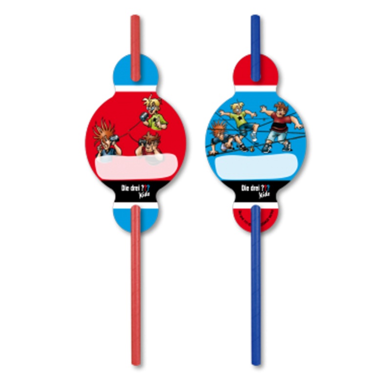 8 The three question mark kids straws 19.5cm