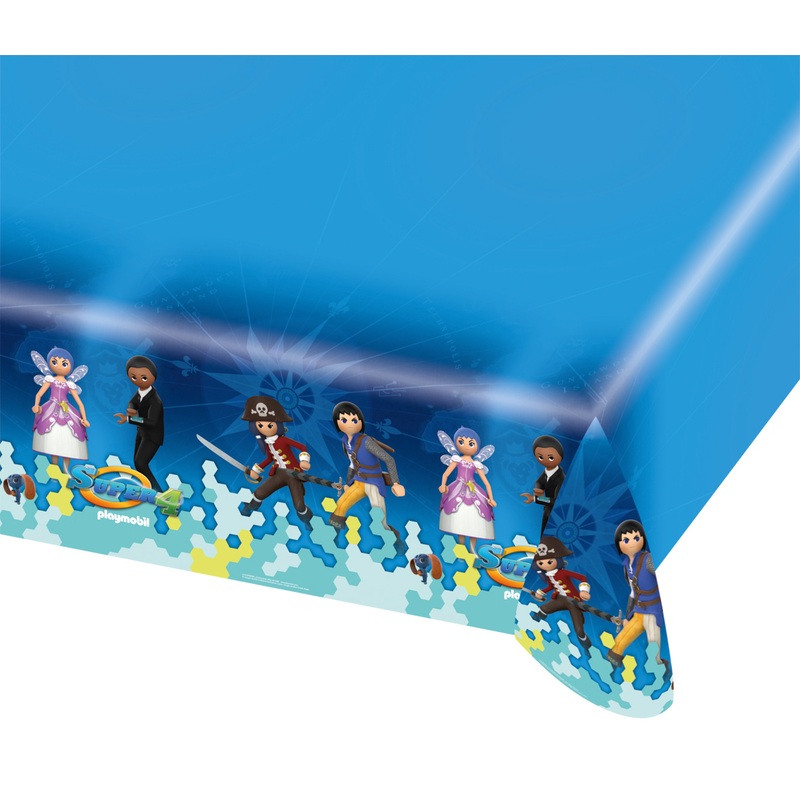 Children's birthday party Playmobil Super 4 tablecloth 120x180cm