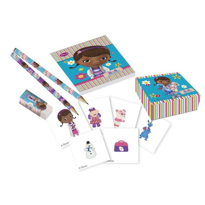 Doc Mc Stuffins Animal World writing set 16 pieces