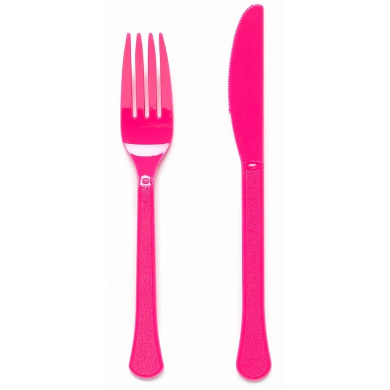 Live Pink reusable cutlery set 24 pieces