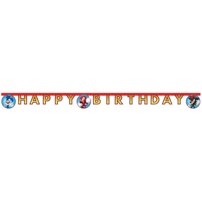 Sonic the Hedgehog FSC Happy Birthday Banner 2m