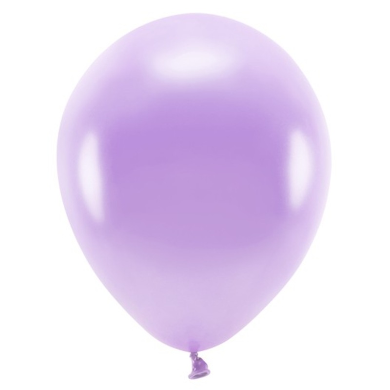 10 eco metallic balloons purple 26cm