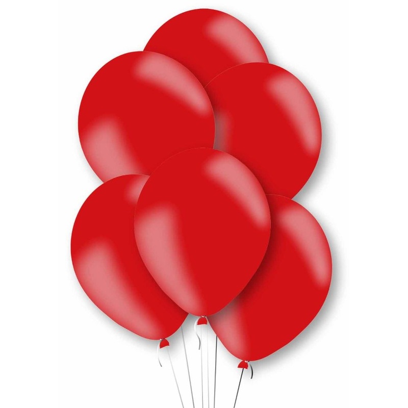 10 red metallic latex balloons 27.5cm
