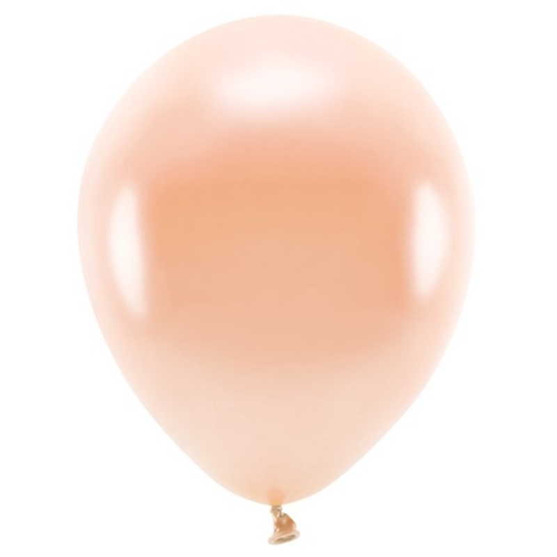 100 Eco metallic balloons peach 26cm