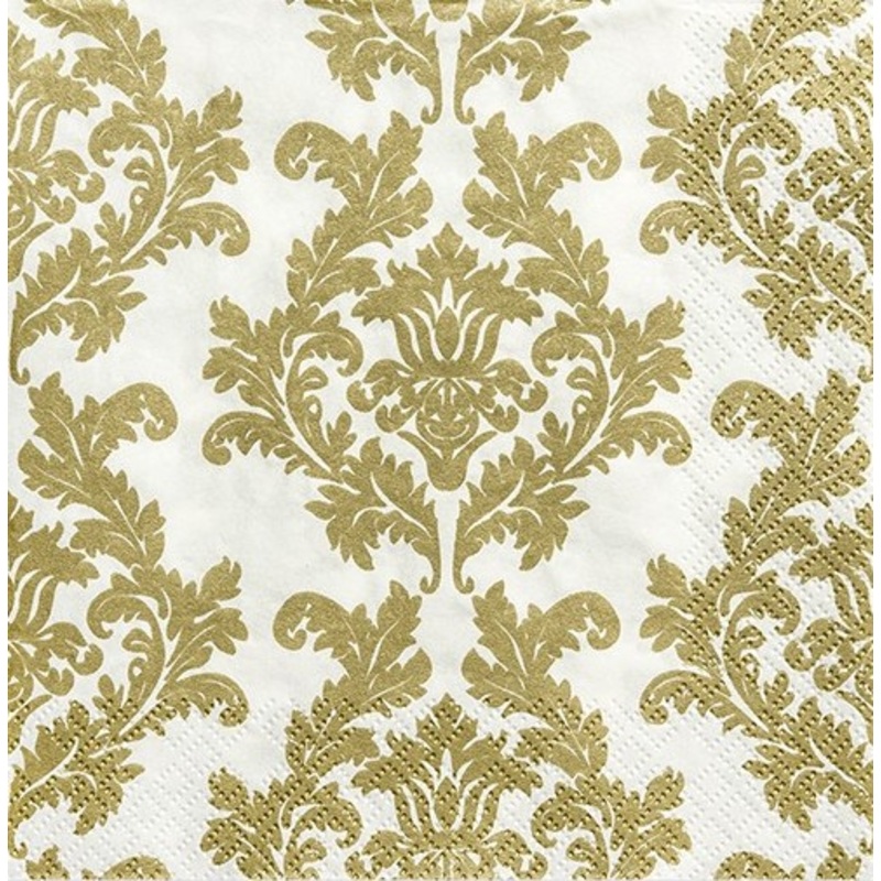 20 golden baroque napkins 33cm