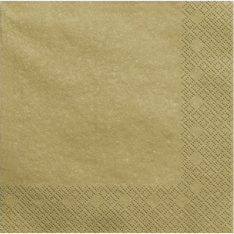 20 napkins metallic gold 40 x 40 cm