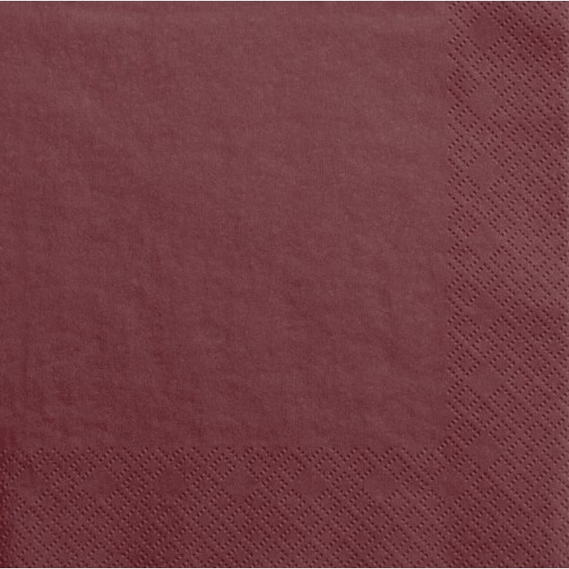 20 napkins Scarlett burgundy 33cm