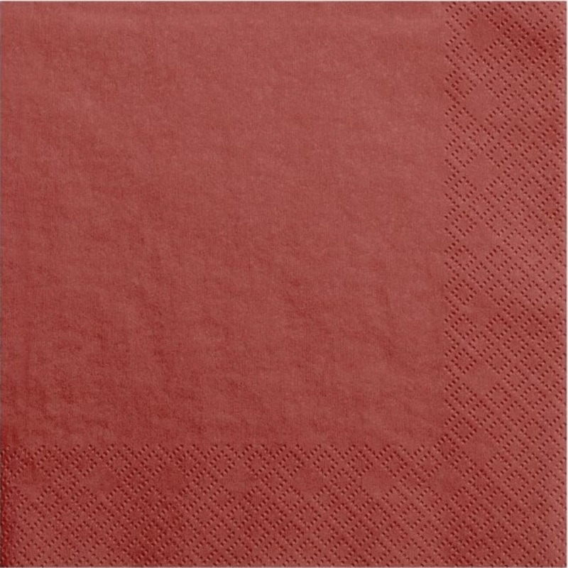 20 napkins Scarlett wine red 40cm
