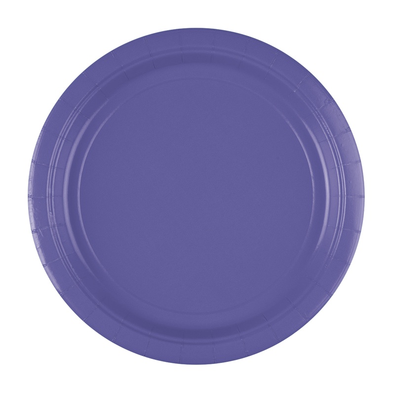 20 paper plates Mila lilac 23cm
