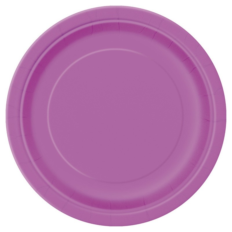20 paper plates Vera lilac 18cm