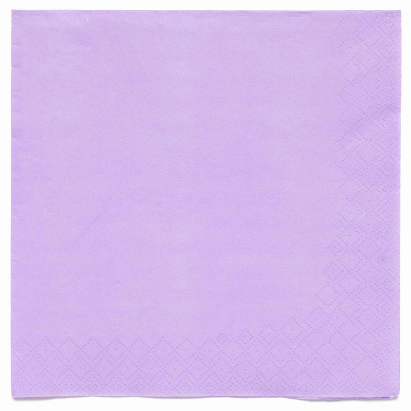 20 Purple Lavender Eco Napkins 33cm
