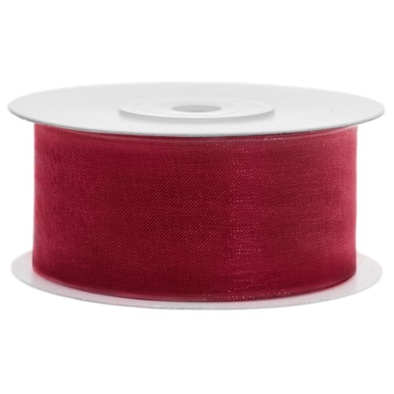 25m chiffon ribbon wine red