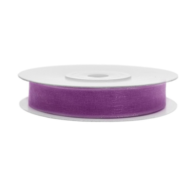 25m plum colored chiffon gift ribbon