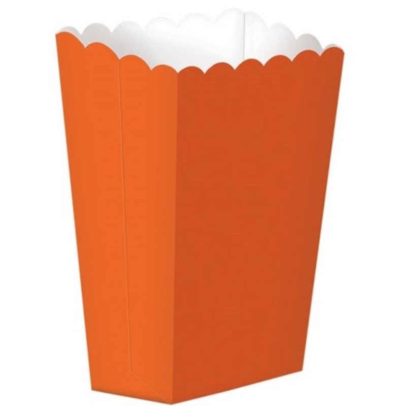 5 popcorn bags Basel orange 13cm