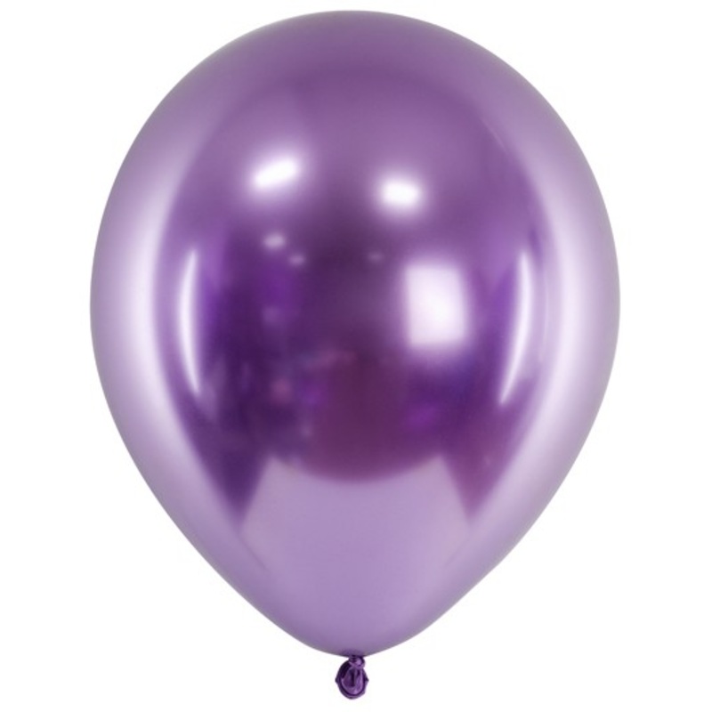 50 metallic balloons party bead violet 27cm