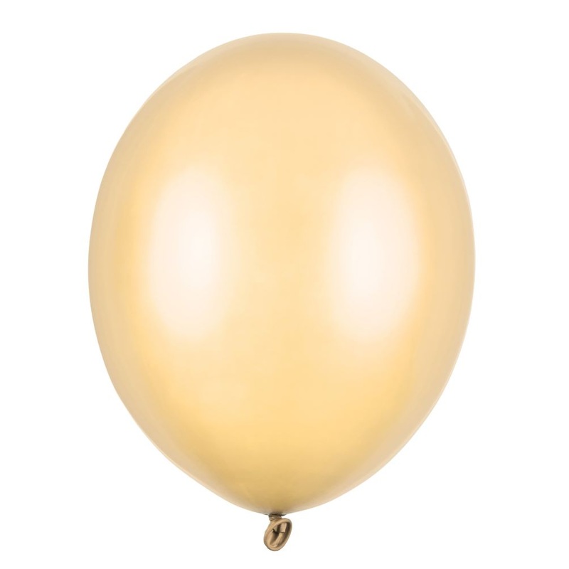 50 Partystar metallic balloons apricot 30cm