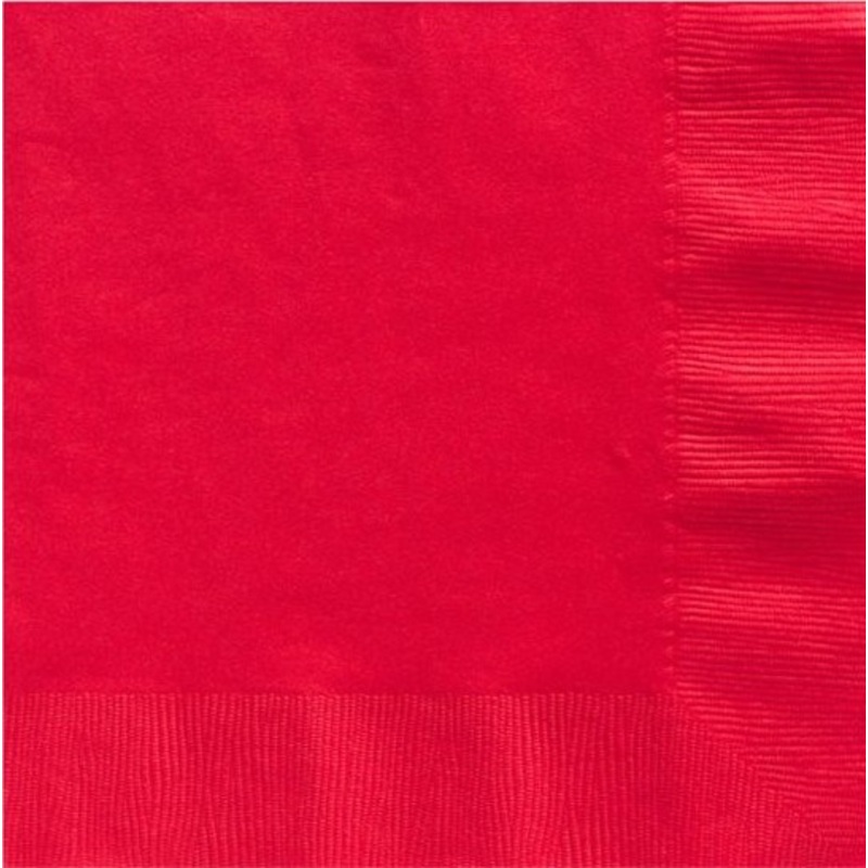 50 red napkins Basel 33cm