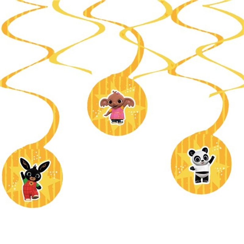 6 Bing Party spiral hangers