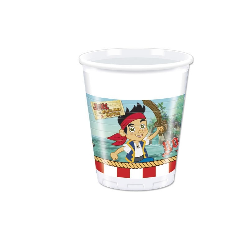 8 Captain Jake Never Land Party plastic cups 200ml