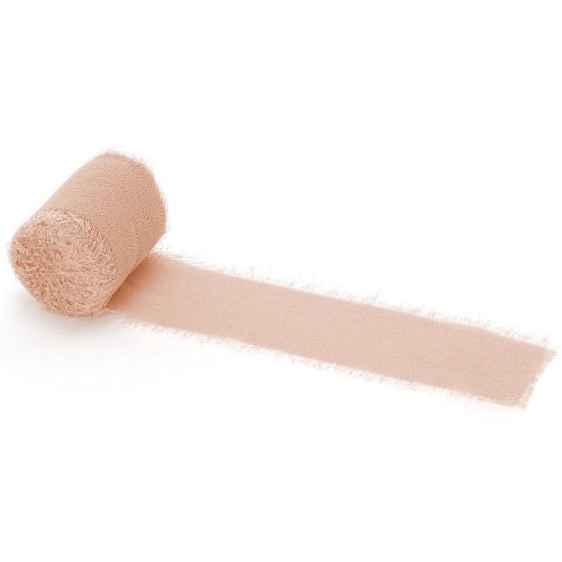 Chiffon ribbon salmon 5m x 4cm
