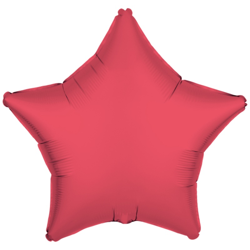 Foil Balloon Star Neon Red 48cm