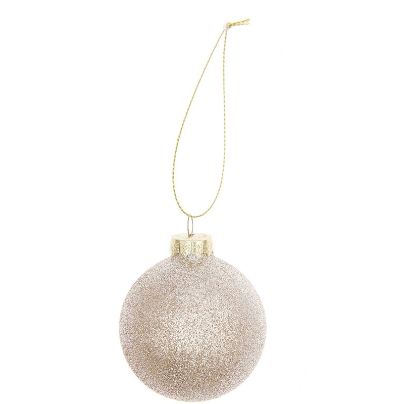 Golden glass ball Miss Sparkle 6cm