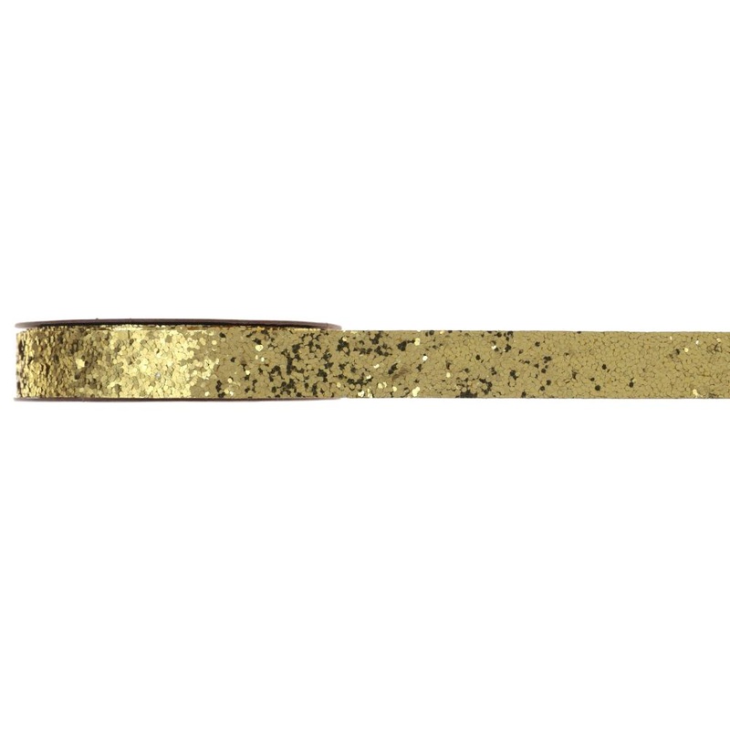 Sequin ribbon gold 5m x 1.5cm