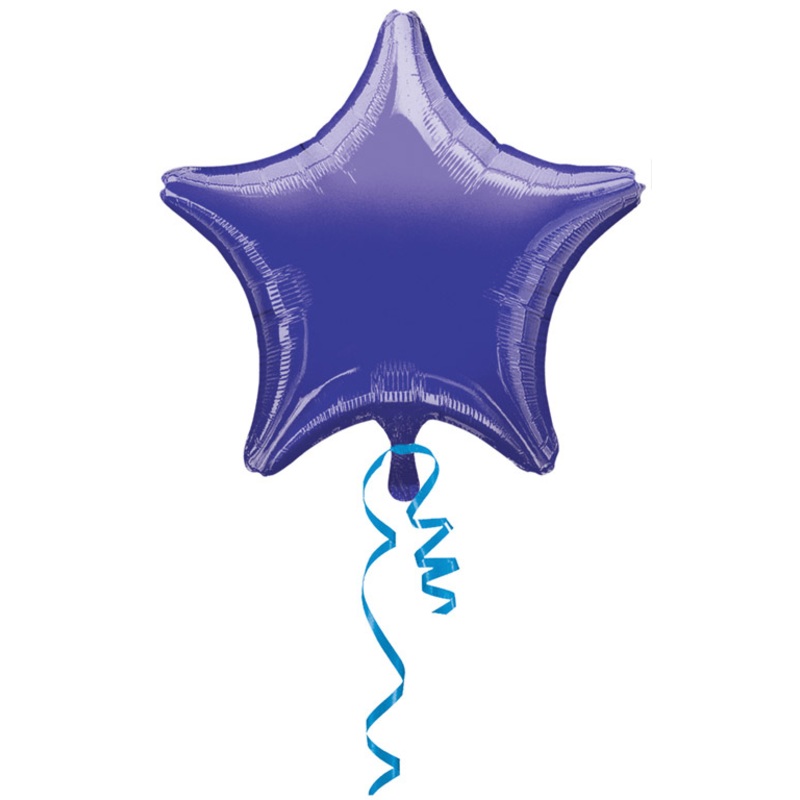 Sparkling Star balloon dark purple 48cm