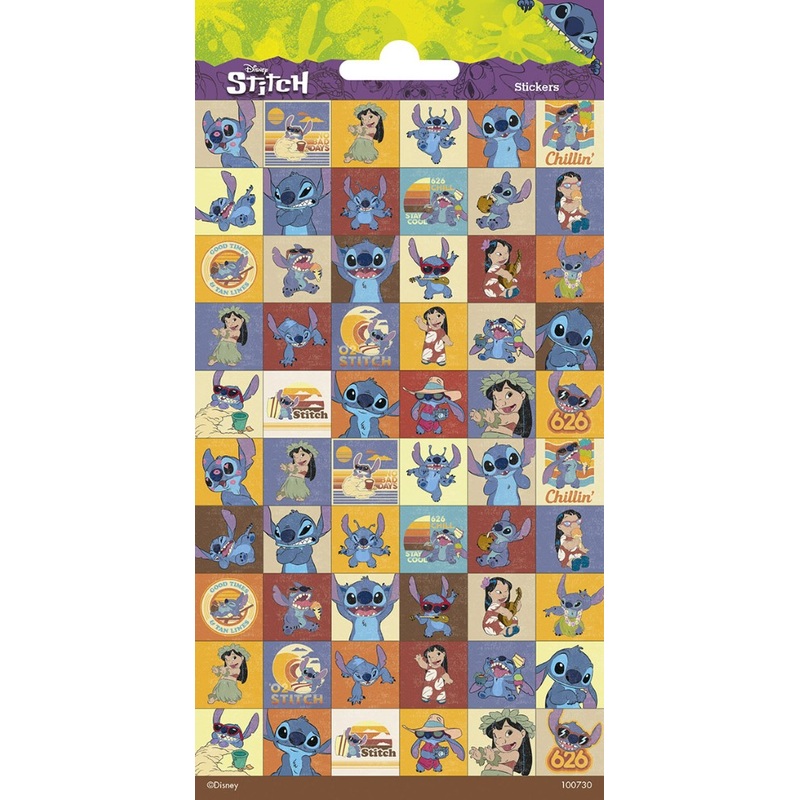 Stitch & Angel sticker sheet 20 x 10 cm